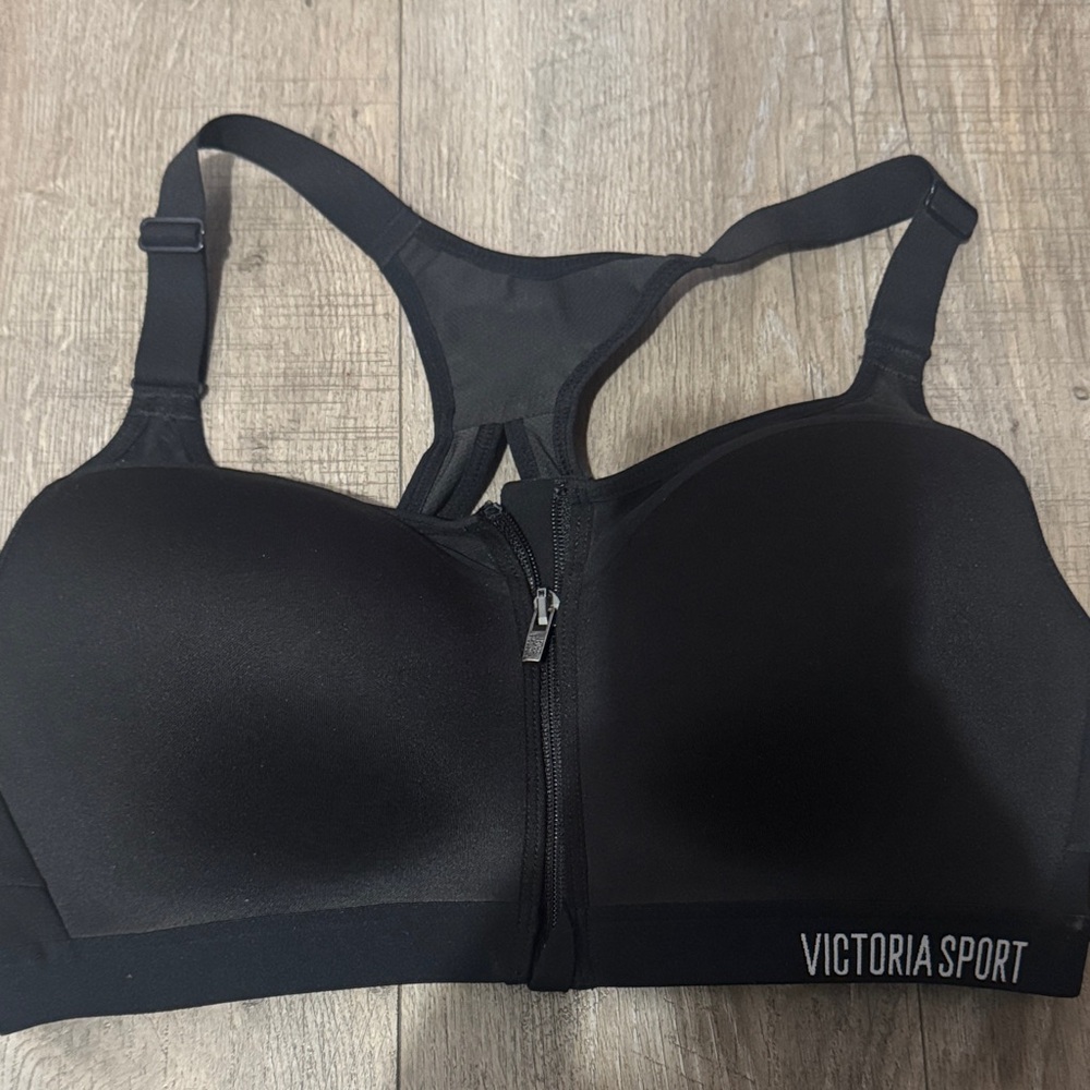 Victoria's Secret Black Zip Sports Bra